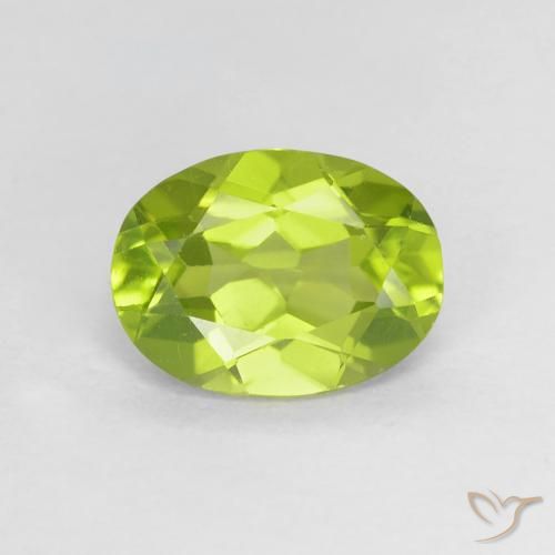 1.21ct Natural Medium Green Peridot, Oval, VVS-VS