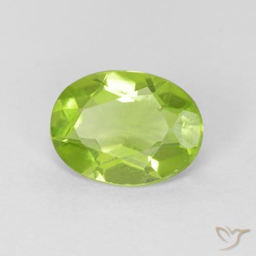 1.22ct Natural Medium Green Peridot, Oval, VS