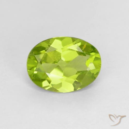 1.21ct Natural Lively Green Peridot, Oval, VS