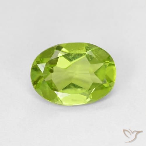 1.14ct Natural Yellowish Green Peridot, Oval, VS