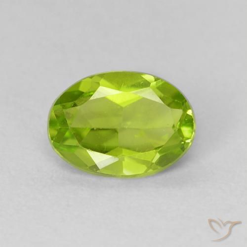 1.11ct Natural Bright Green Peridot, Oval, VS