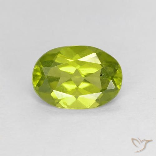 1.15ct Natural Olive Green Peridot, Oval, VS