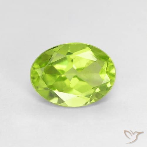 1.23ct Natural Lively Green Peridot, Oval, VS