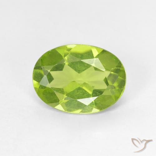 1.15ct Natural Yellowish Green Peridot, Oval, VS