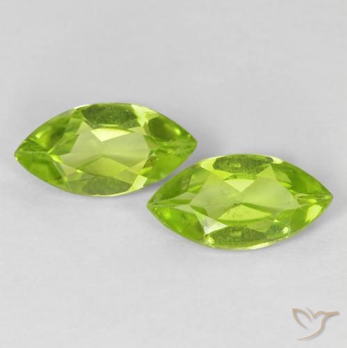 1.10ctw Natural Bright Green Peridot, Marquise, VS