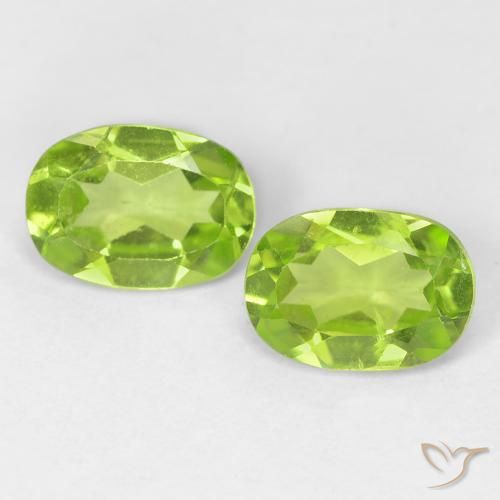 1.66 ct Oval Cut Peridot, 7.1 x 5.1 mm From China, Photo A