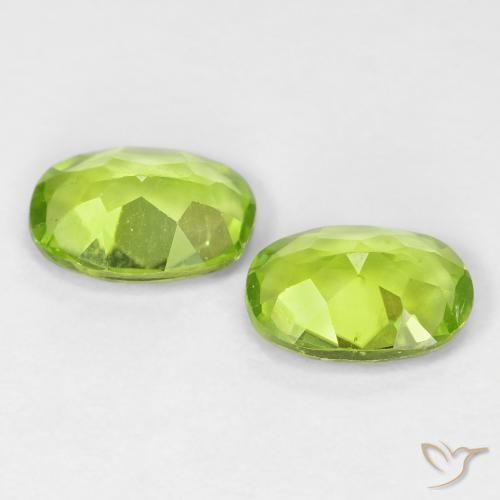 Peridot Gemstones in 7 x 5 mm (calibrated) Size for Sale, Peridot Stones in Bright Green Color