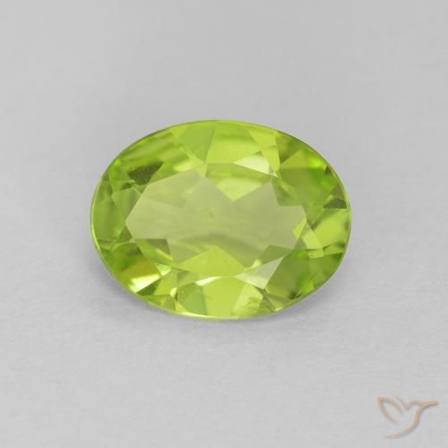 1.07ct Natural Medium Green Peridot, Oval, VS
