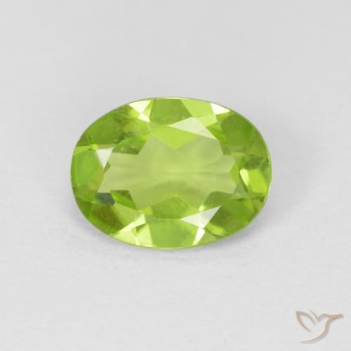 1.19ct Natural Lively Green Peridot, Oval, VVS-VS