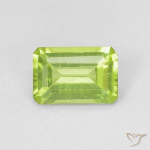 0.56 ct Octagon Cut Peridot, 6.1 x 4.1 mm From China, Photo A
