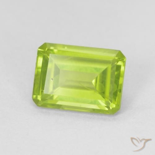 1.04 ct Green Peridot Stone, Natural Peridot in Octagon Step Cut Shape for Sale