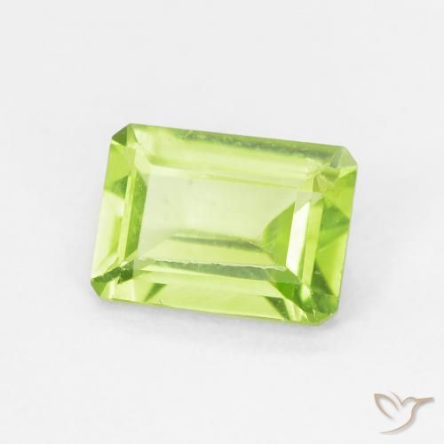 1.01 ct Green Peridot Stone, Natural Peridot in Octagon Step Cut Shape for Sale