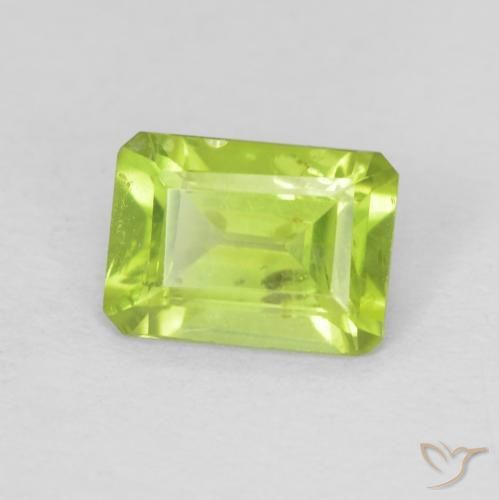 1.01 ct Green Peridot Stone, Natural Peridot in Octagon Step Cut Shape for Sale