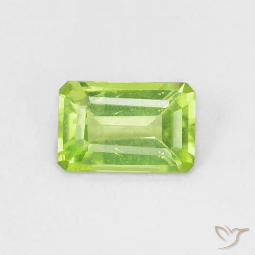 0.54 ct Octagon Cut Peridot, 6 x 4 mm From China, Photo A
