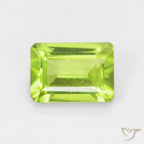 Péridot octogonal de 1,13 ct, 7,1 x 5,1 mm de Chine, Photo A