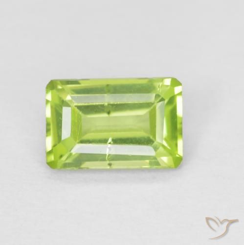 0.59 ct Octagon Cut Peridot, 6.1 x 4.1 mm From China, Photo A