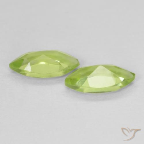Peridot Gemstones in 7.9 x 4.1 mm Size for Sale, Peridot Stones in Lively Yellowish Green Color