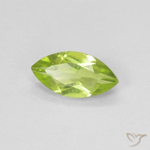 0.69 ct Green Peridot Stone, Natural Peridot in Marquise Facet Shape for Sale