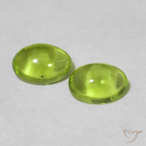1.03ctw Natural Medium Green Peridot, Oval, Transparent
