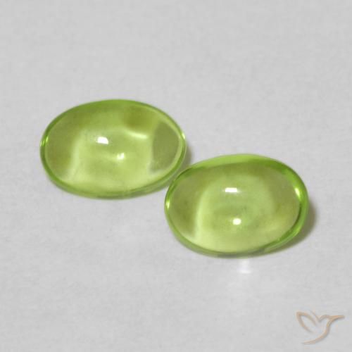 0.83ctw Natural Medium Green Peridot, Oval, Transparent
