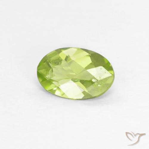 0.44ct Natural Bright Green Peridot, Oval, VS