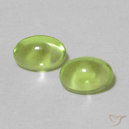 1.06ctw Natural Yellowish Green Peridot, Oval, Transparent