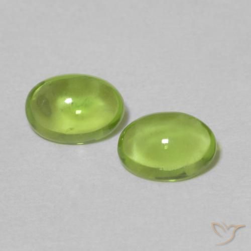 0.99ctw Natural Medium Green Peridot, Oval, Transparent
