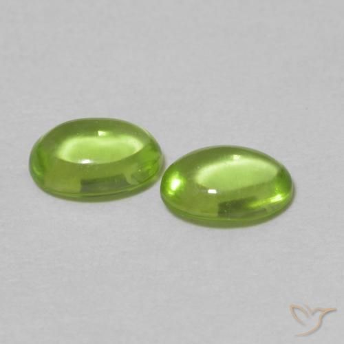 Peridot Gemstones in 5.8 x 5.1 mm Size for Sale, Peridot Stones in Medium Green Color