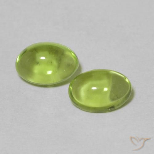 1.08ctw Natural Medium Green Peridot, Oval, Transparent
