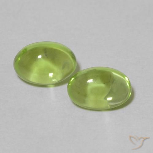 1.11ctw Natural Yellowish Green Peridot, Oval, Transparent