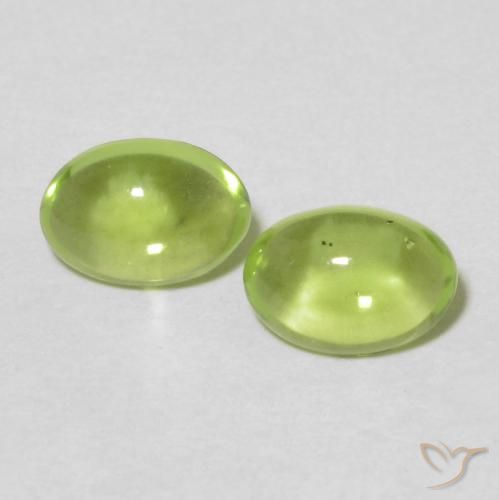 1.04ctw Natural Medium Green Peridot, Oval, Transparent