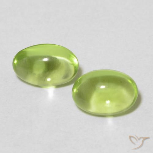 0.99ctw Natural Medium Green Peridot, Oval, Transparent