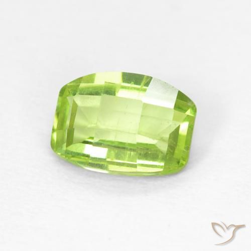 1.05ct Natural Lively Green Peridot, Cushion, VS