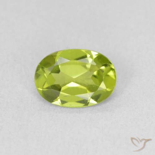 0.86 ct Oval Cut Peridot, 7.2 x 5.1 mm From China, Photo A