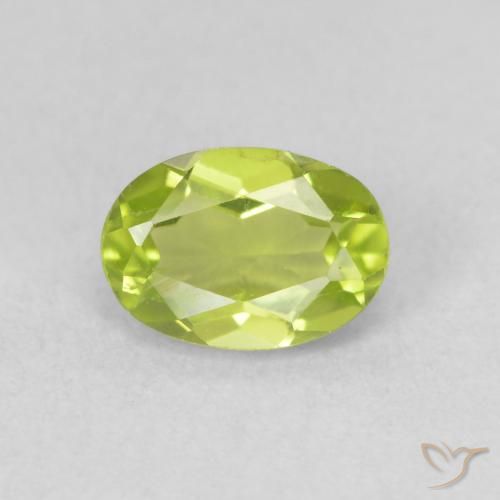 0.93 ct Oval Cut Peridot, 7.1 x 5 mm From China, Photo A