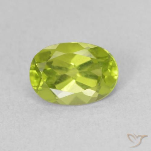 0.98 ct Oval Cut Peridot, 7.2 x 5.1 mm From China, Photo A