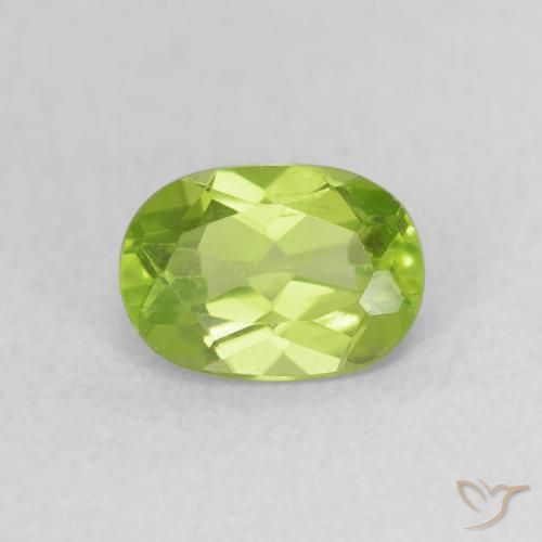 0.96 ct Oval Cut Peridot, 7.1 x 5 mm From China, Photo A
