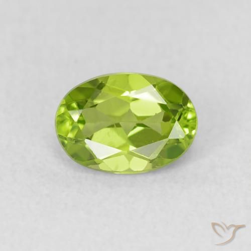 1.02 ct Oval Cut Peridot, 7.1 x 5.1 mm From China, Photo A