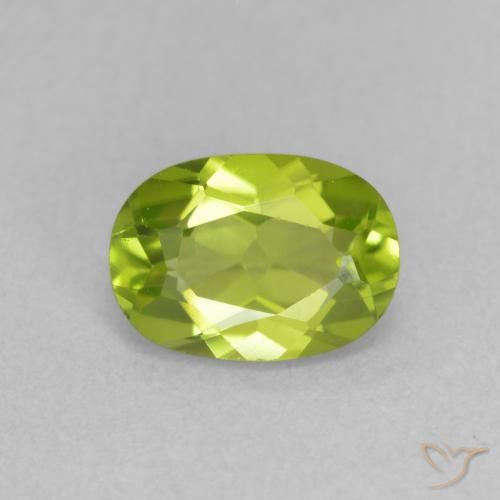 0.96ct Natural Yellowish Green Peridot, Oval, VS