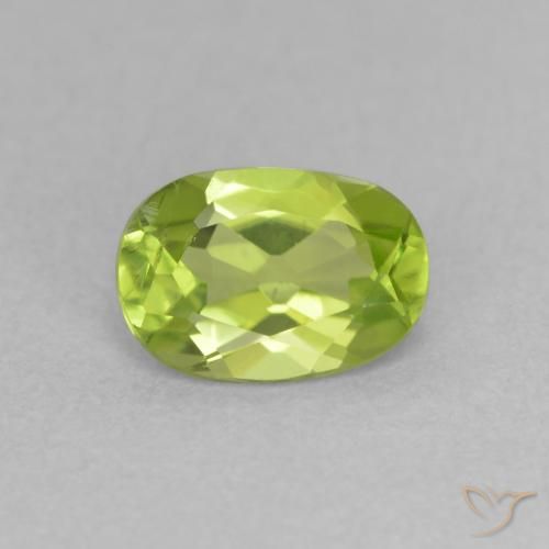 0.84ct Natural Lively Yellowish Green Peridot, Oval, VS