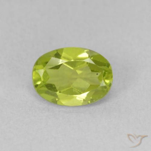 0.94 ct Oval Cut Peridot, 7 x 5.1 mm From China, Photo A