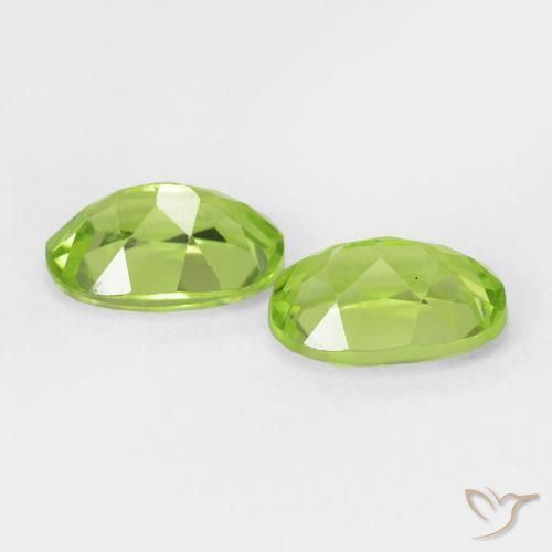 Peridot Gemstones in 7 x 5 mm (calibrated) Size for Sale, Peridot Stones in Medium Green Color
