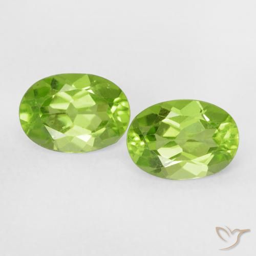 1.85 ct Oval Cut Peridot, 7.1 x 5 mm From China, Photo A