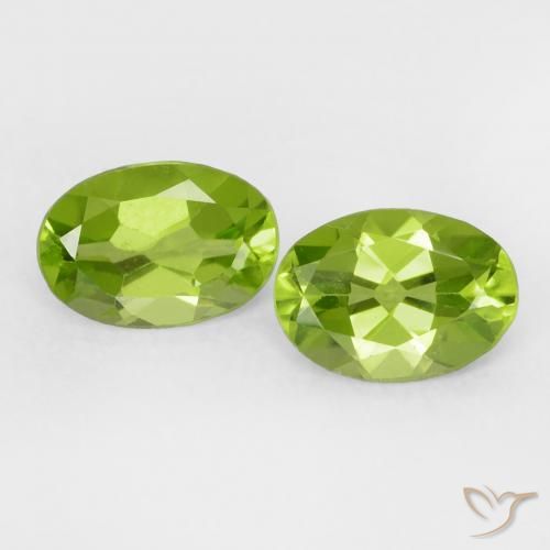 1.57 ct Oval Cut Peridot, 7 x 4.8 mm From China, Photo A