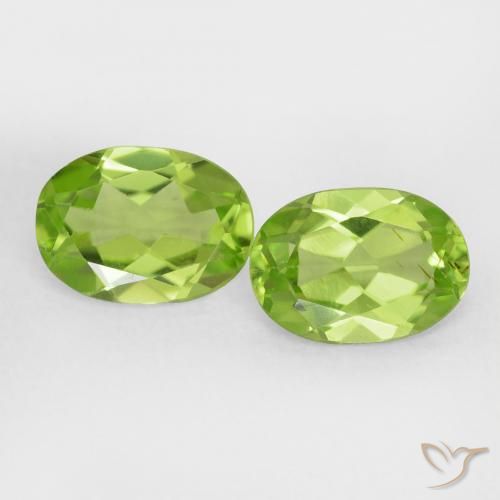 1.64ctw Natural Lively Green Peridot, Oval, VS