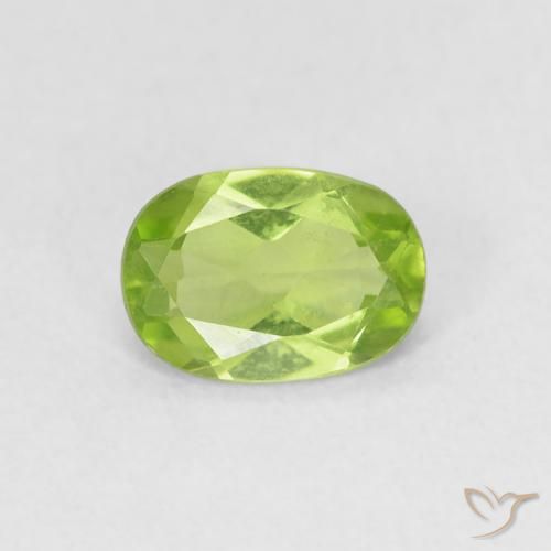 0.79ct Natural Lively Green Peridot, Oval, VVS