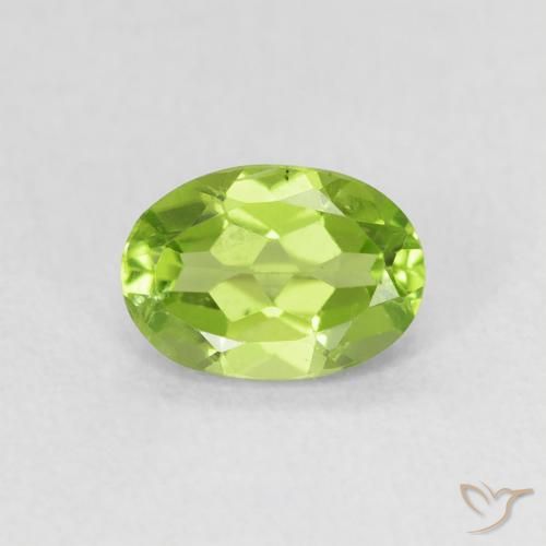 0.94ct Natural Yellowish Green Peridot, Oval, VS