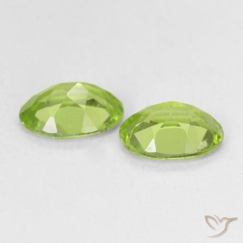 Peridot Gemstones in 7 x 5 mm (calibrated) Size for Sale, Peridot Stones in Light Lively Green Color