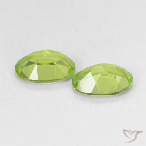 Peridot Gemstones in 7 x 5 mm (calibrated) Size for Sale, Peridot Stones in Light Lively Green Color