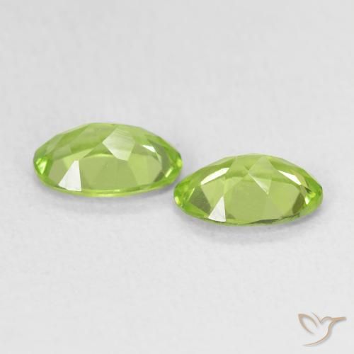 Peridot Gemstones in 7 x 5 mm (calibrated) Size for Sale, Peridot Stones in Light Lively Green Color